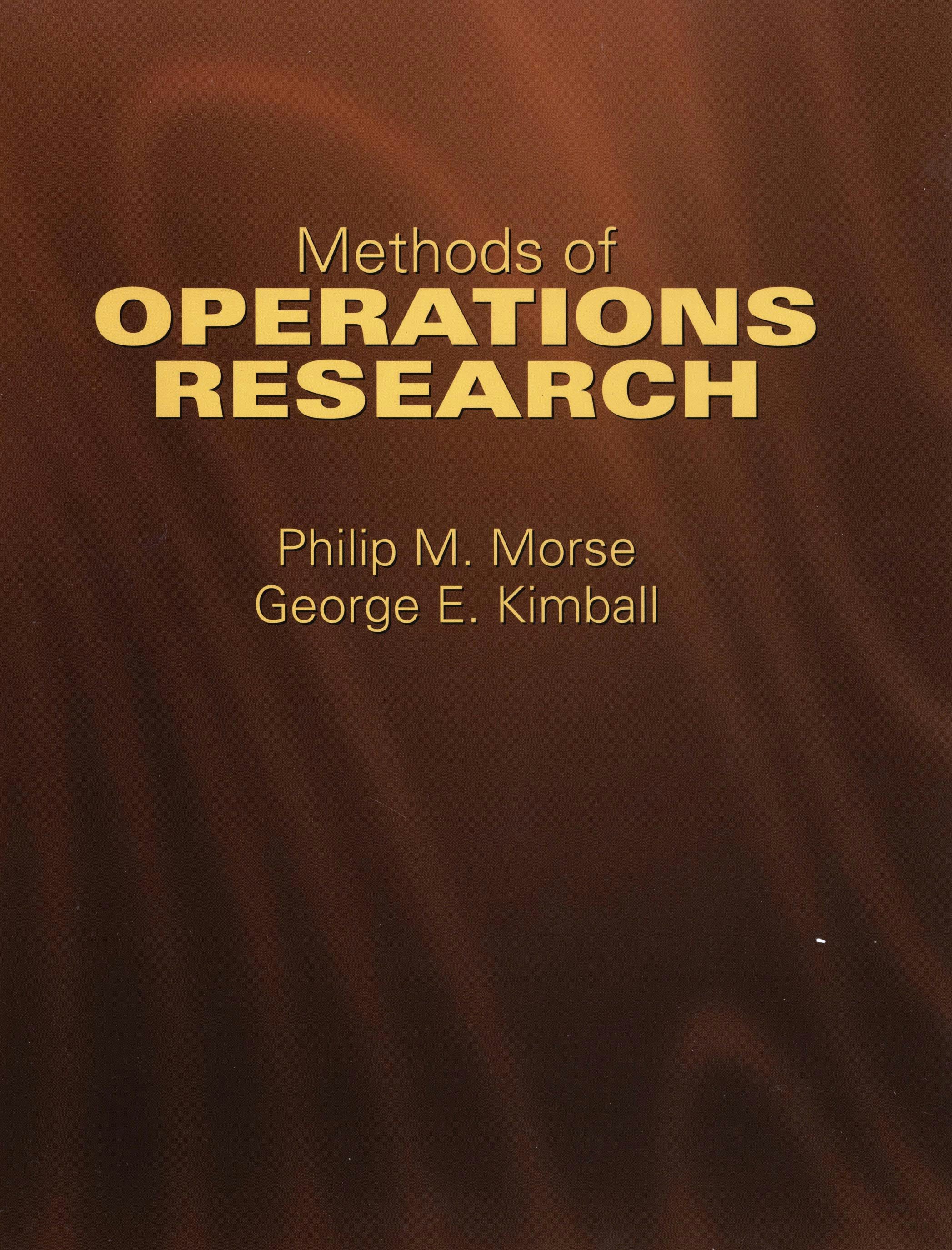 ビジネス・経済 Method of Operations Research Morse Methods of Operations Research – Dover Publications