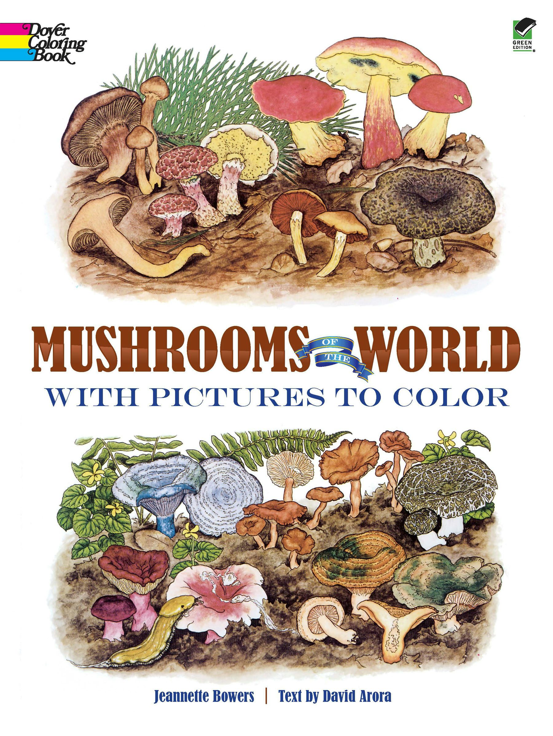 Mushrooms of the World with Pictures to Color – Dover Publications
