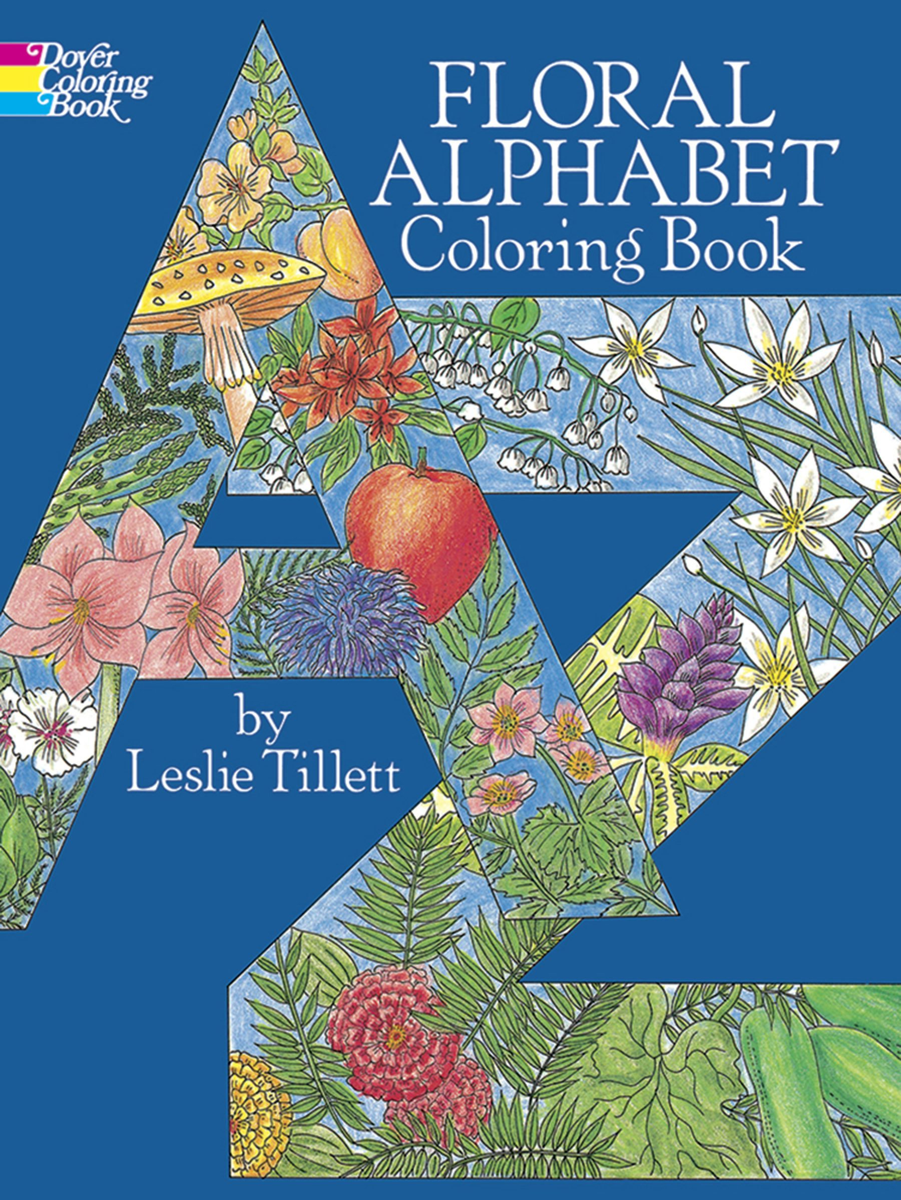 Floral Alphabet Coloring Book – Dover Publications