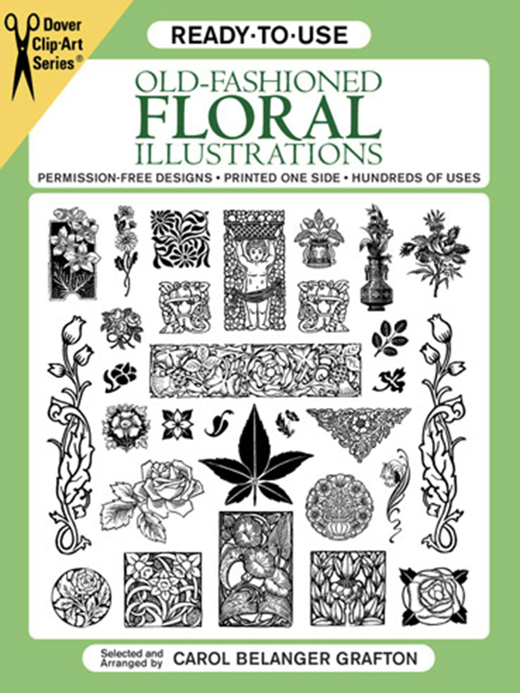 アート本 ボタン デザイン図録 Boutons Loic Allio Seuil Ready-to-Use Old-Fashioned Floral Illustrations – Dover Publications