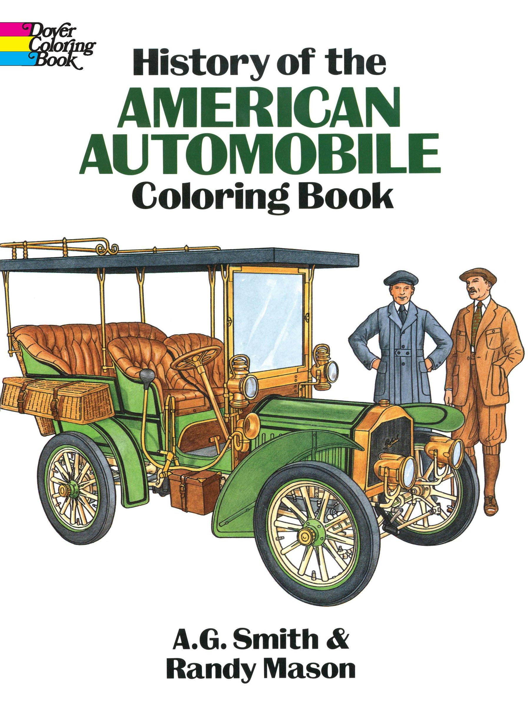 History of the American Automobile Coloring Book – Dover Publications