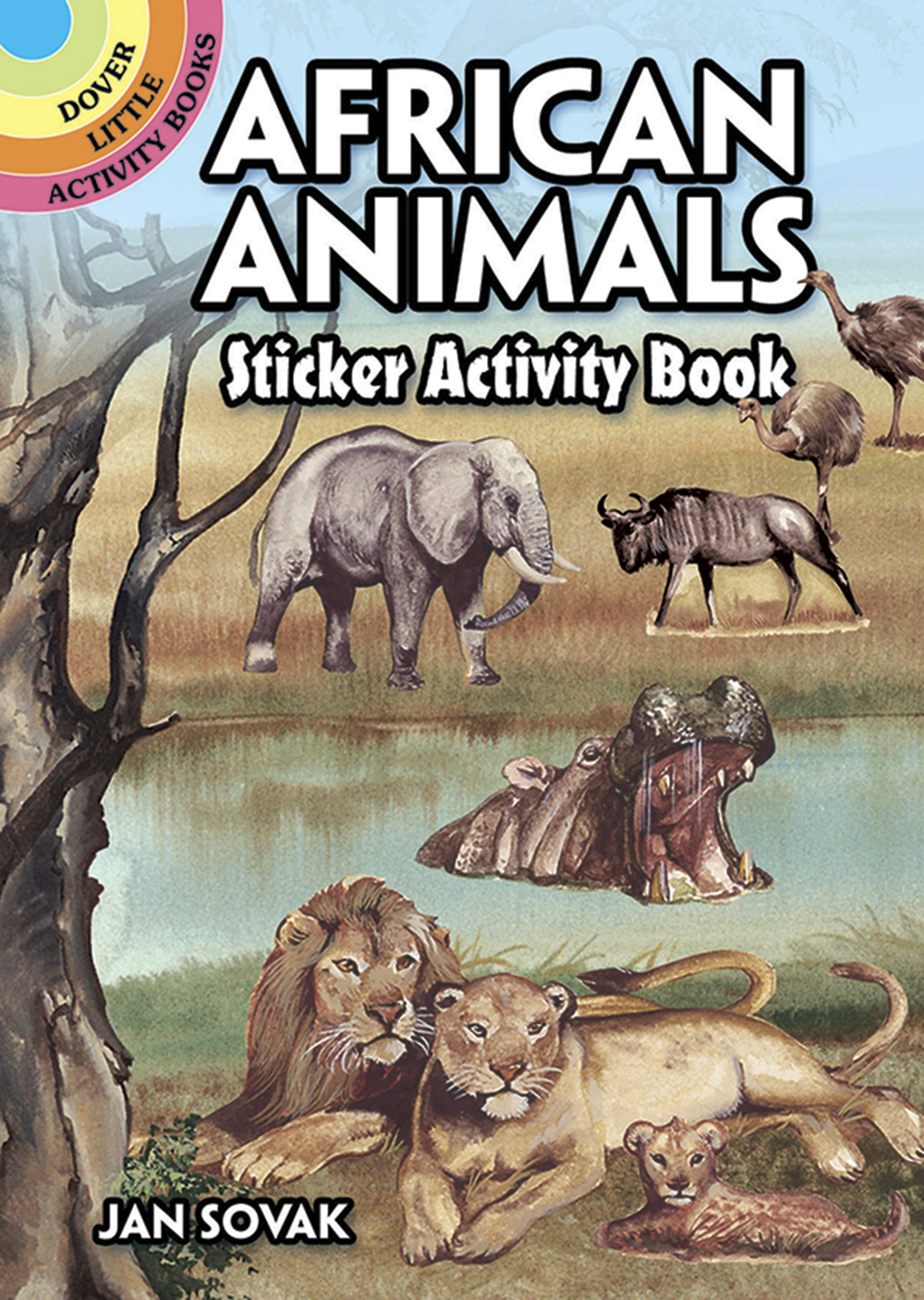 African Animals Sticker Activity Book – Dover Publications