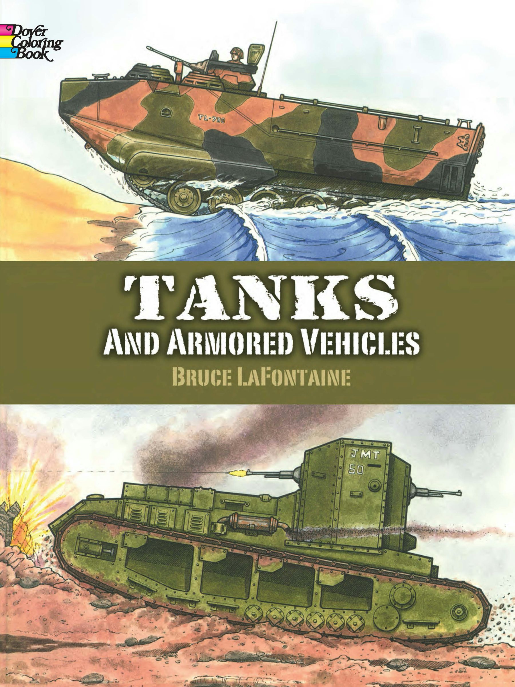 Tanks and Armored Vehicles Coloring Book – Dover Publications