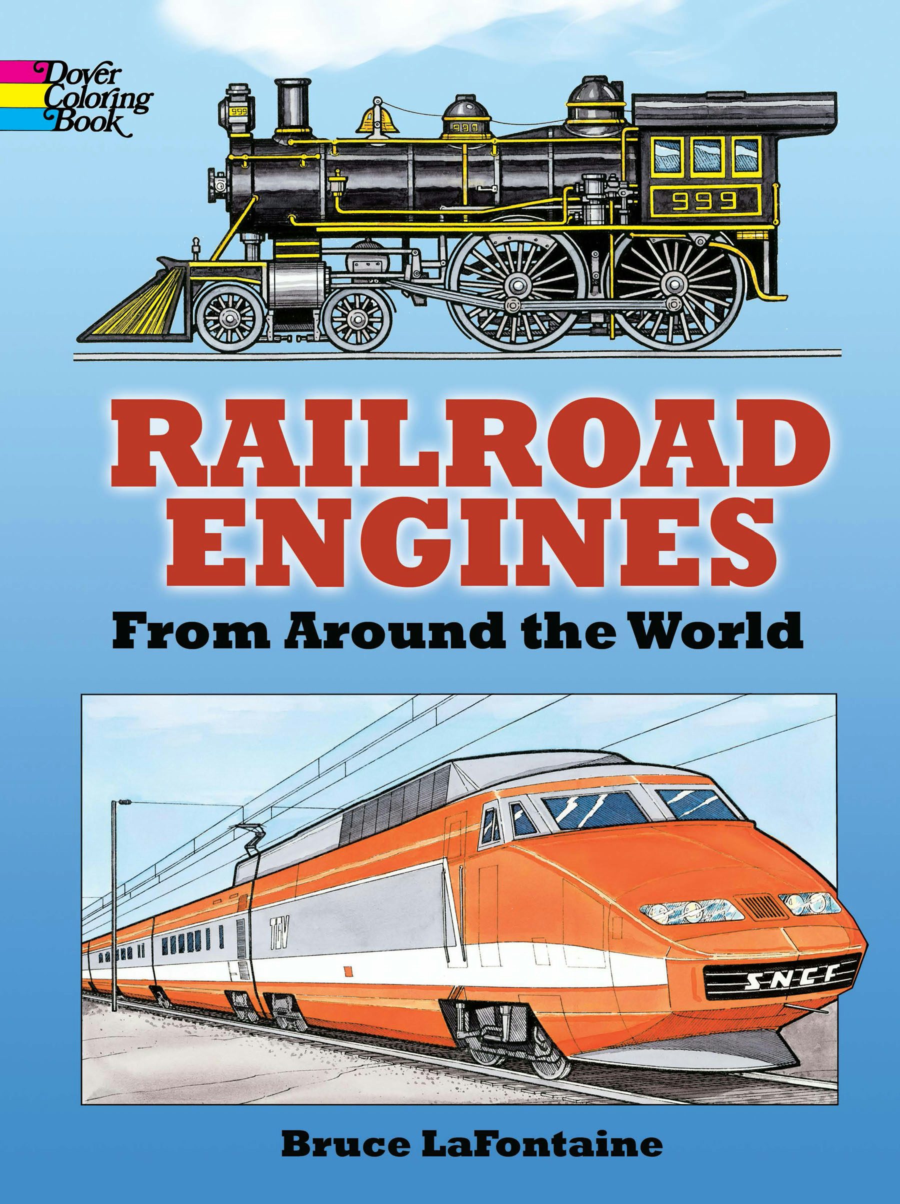 Railroad Engines from Around the World Coloring Book – Dover