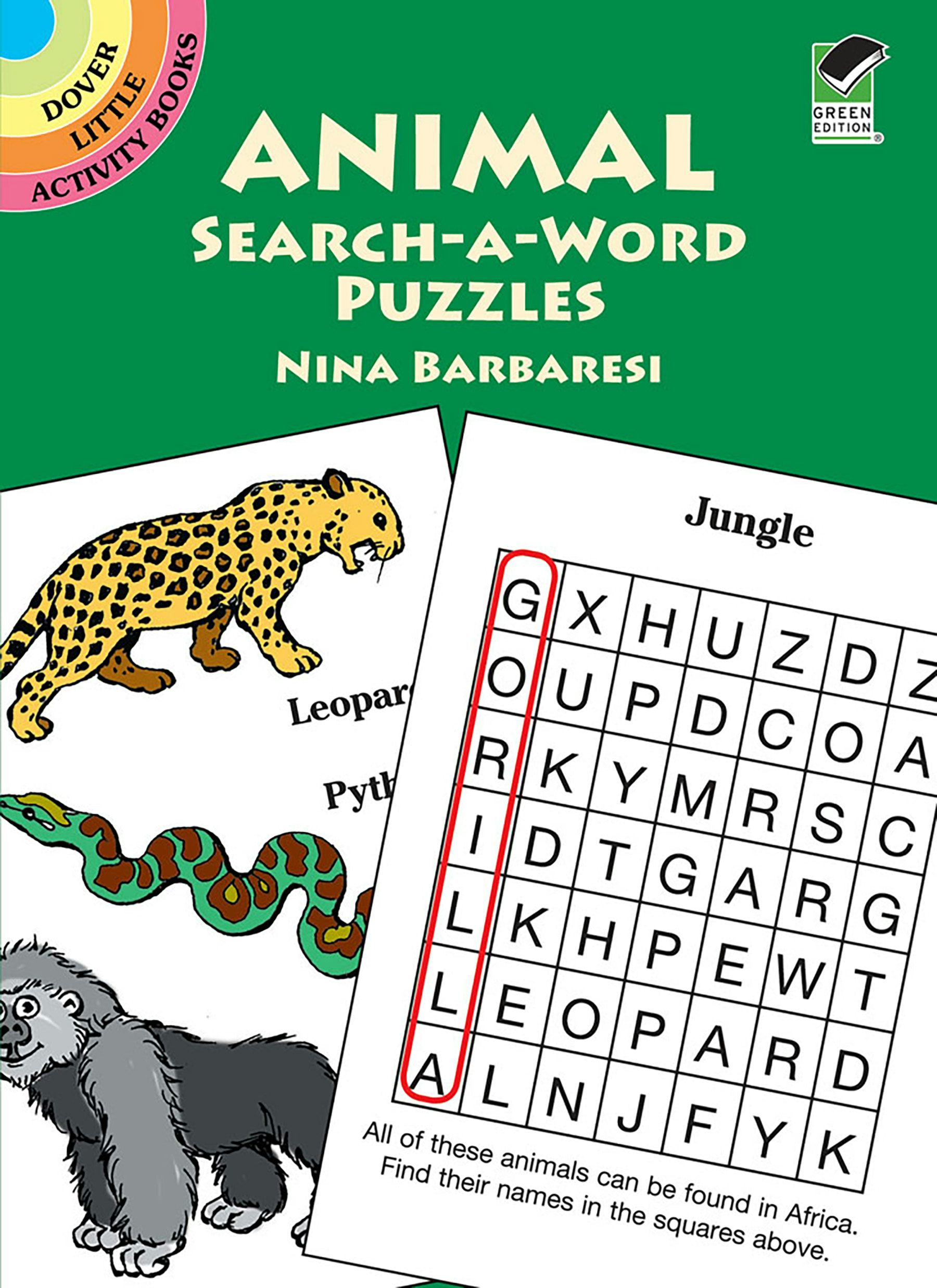 韓国ブランド通販サイト Puzzles Search-a-Word Animal – Publications Dover 知育玩具