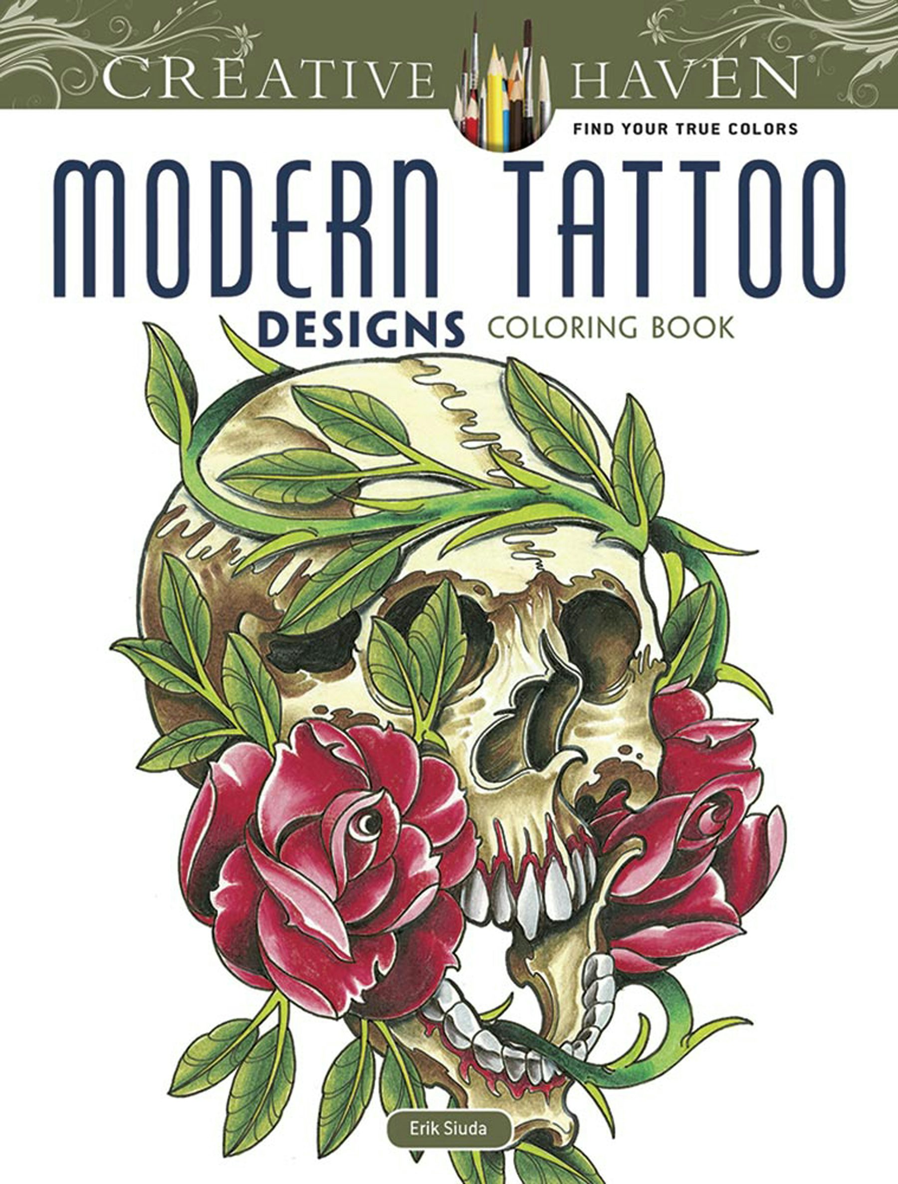 Creative Haven Modern Tattoo Designs Coloring Book – Dover