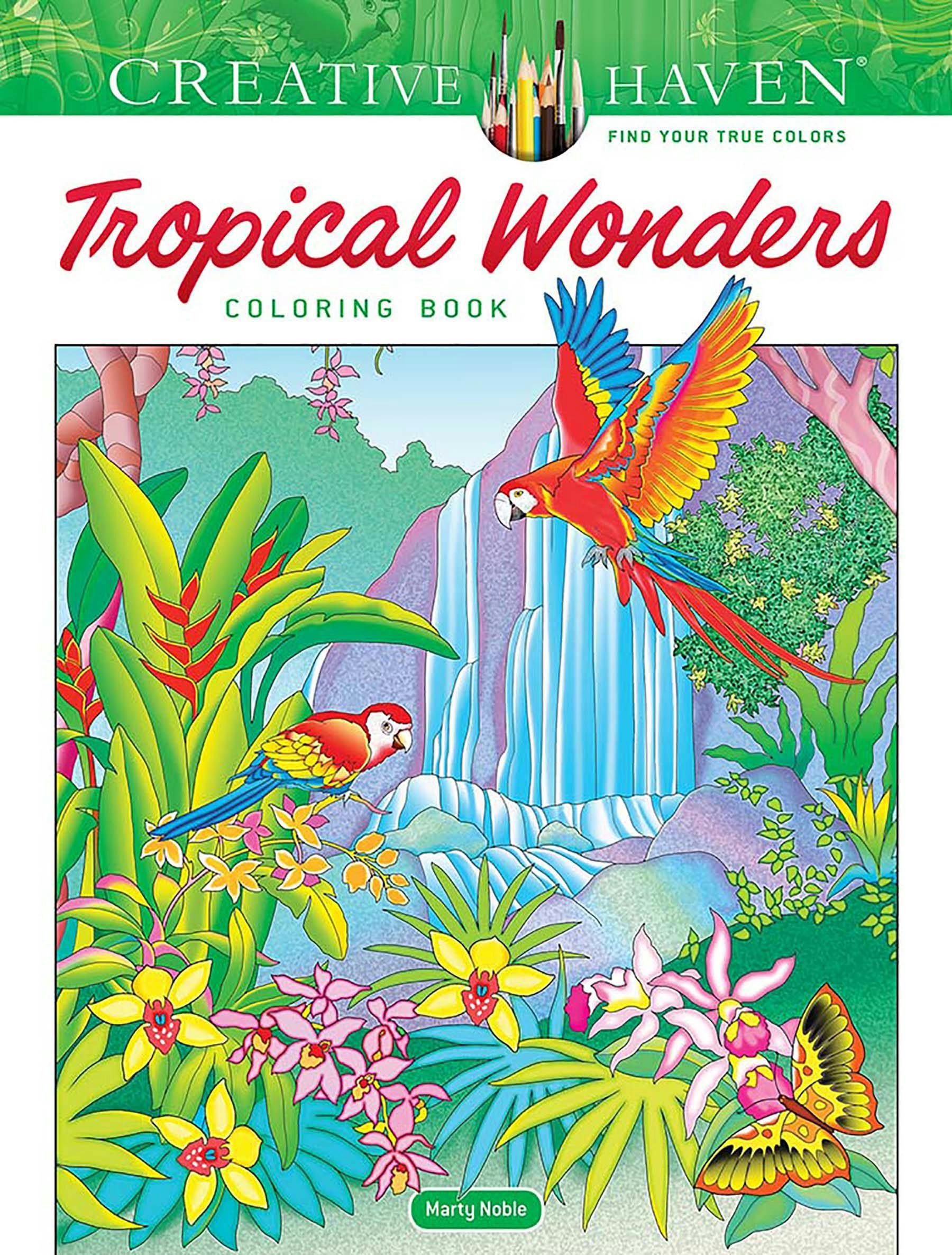COLORS「HEAVEN」1995年⑫【海外雑誌・洋書】❸ Creative Haven Tropical Wonders Coloring Book – Dover Publications