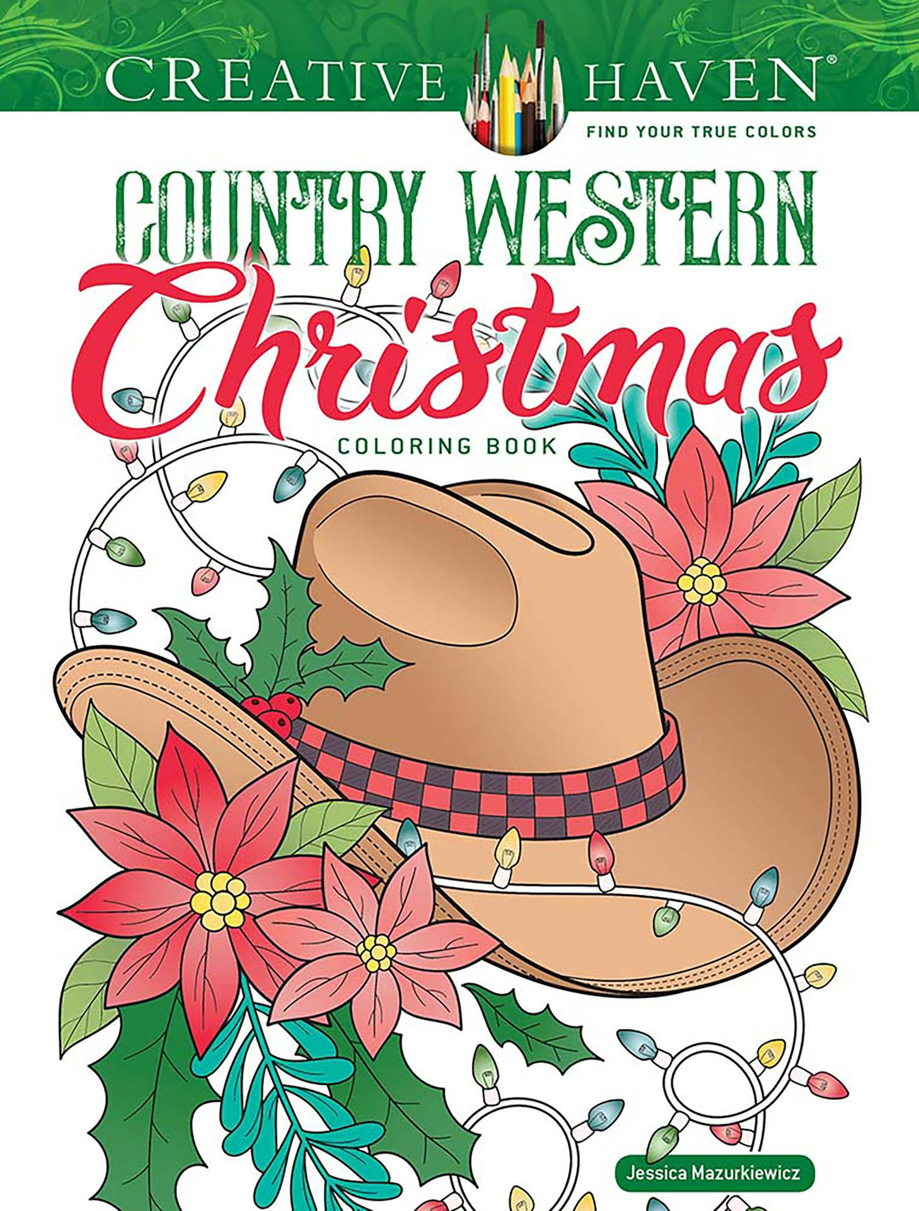 Creative Haven Country Western Christmas Coloring Book – Dover
