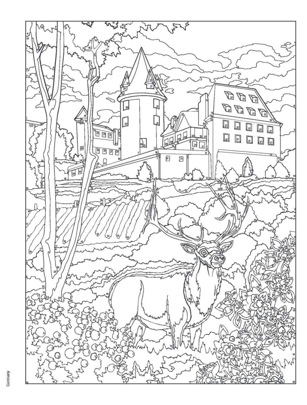 Creative Haven Around the World Color by Number – Dover Publications